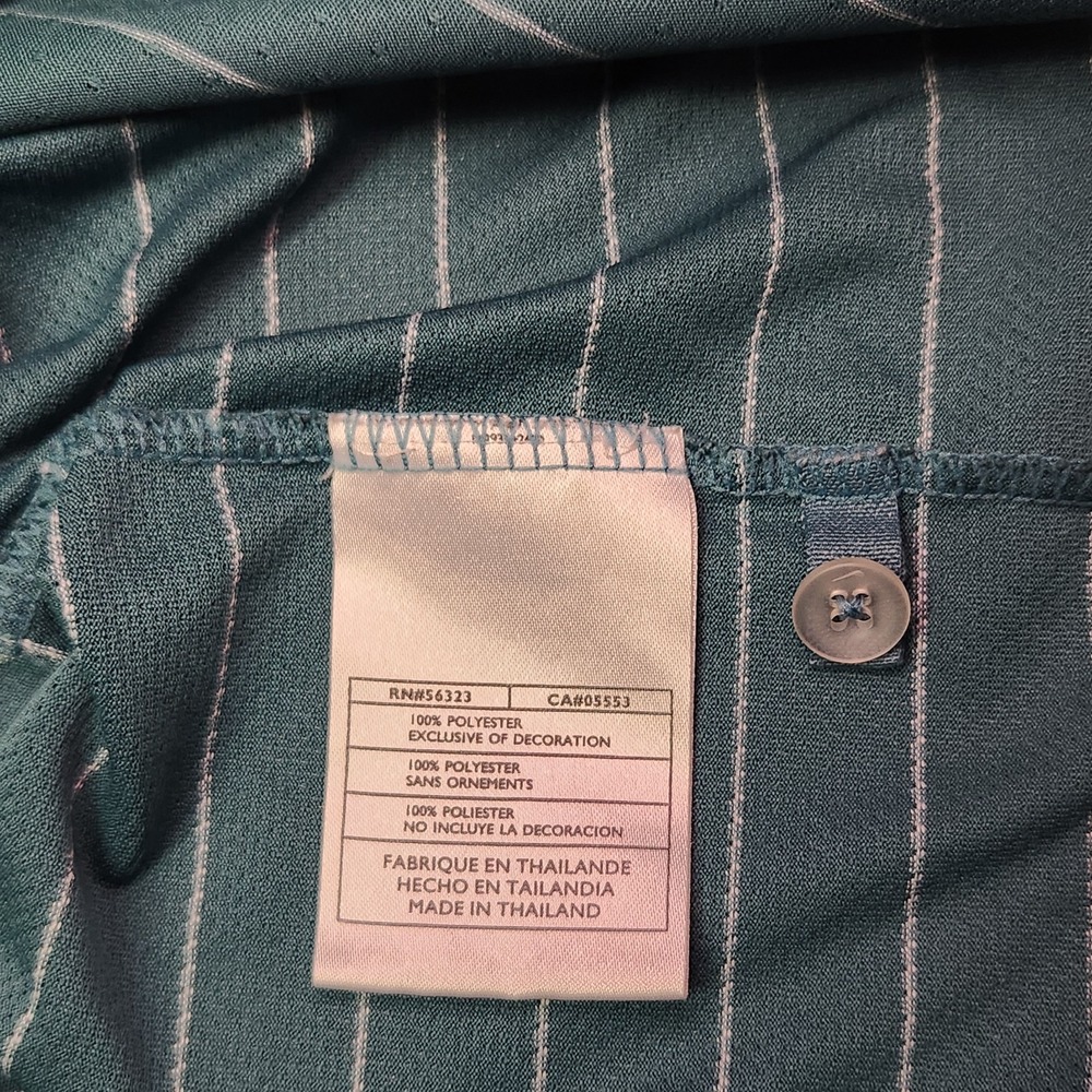 Nike Golf Dri-Fit Polo Shirt Mens XL Green White Stripe SS Style 231584 - Picture 4 of 6